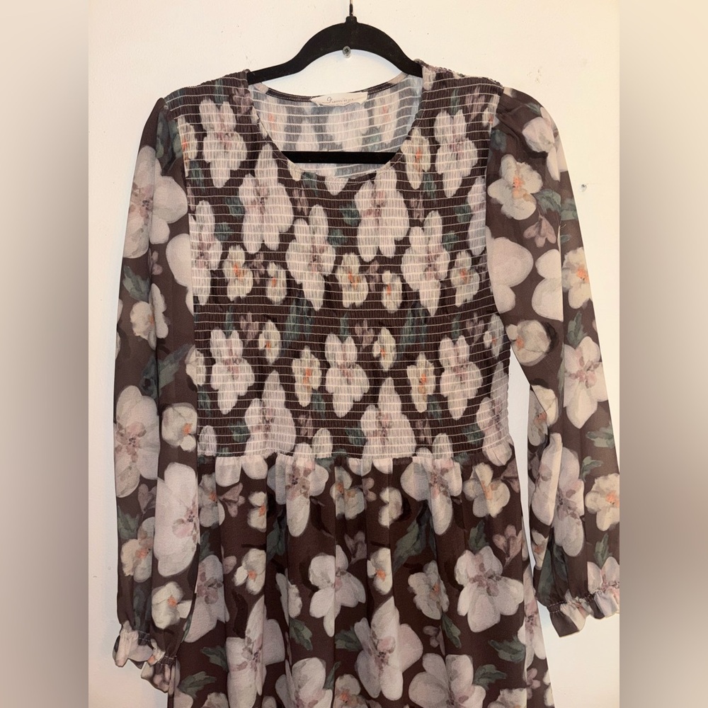 Mad About Style Floral Long Sleeve GRACE Midi Dress Jilly Box Size M - Picture 4 of 13